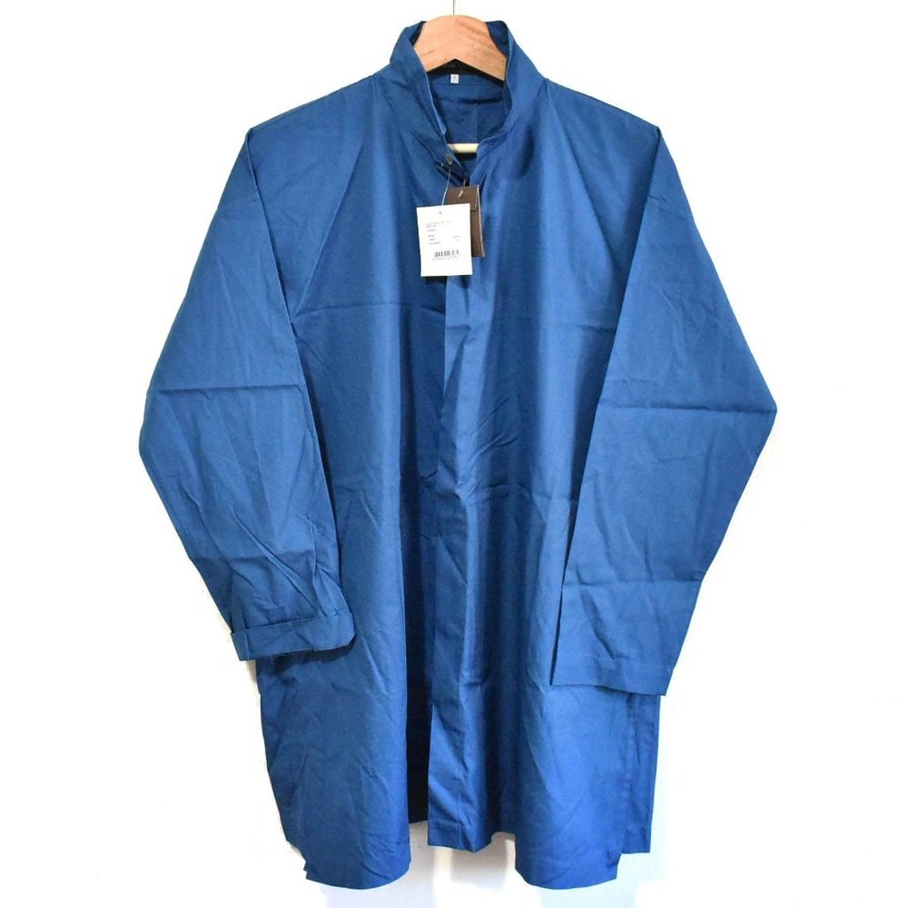 Eskandar NWT Women Sz 1 Stand Collar Top Blue